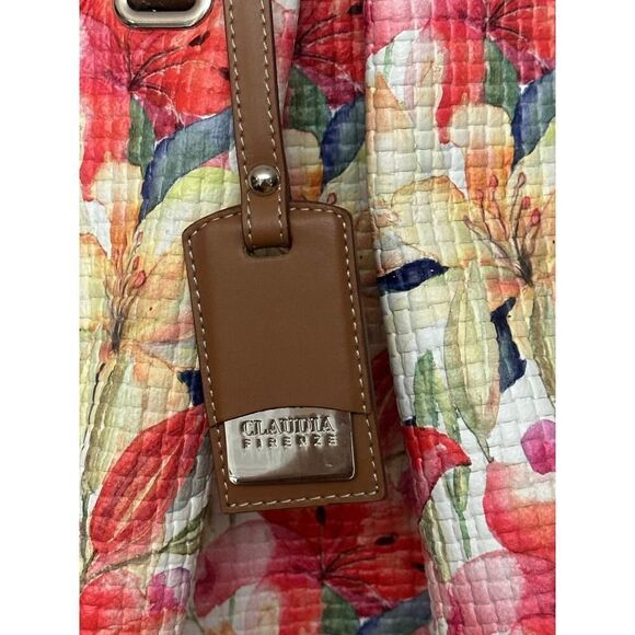 CLAUDIA FIRENZE Floral Tote Bag Mase in Italy - Picture 2 of 9